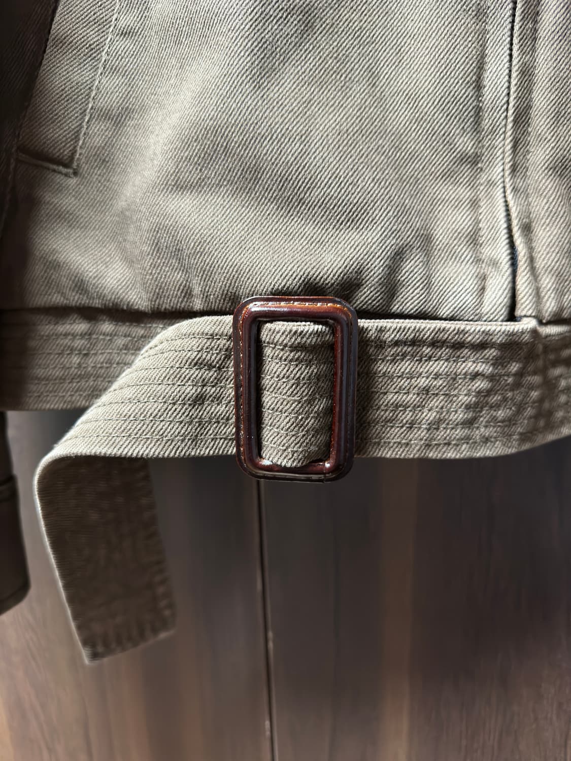 (M)렉토 24FW 빈티지 워시드 헤링턴 점퍼자켓 블루종 브라운 상품이미지4