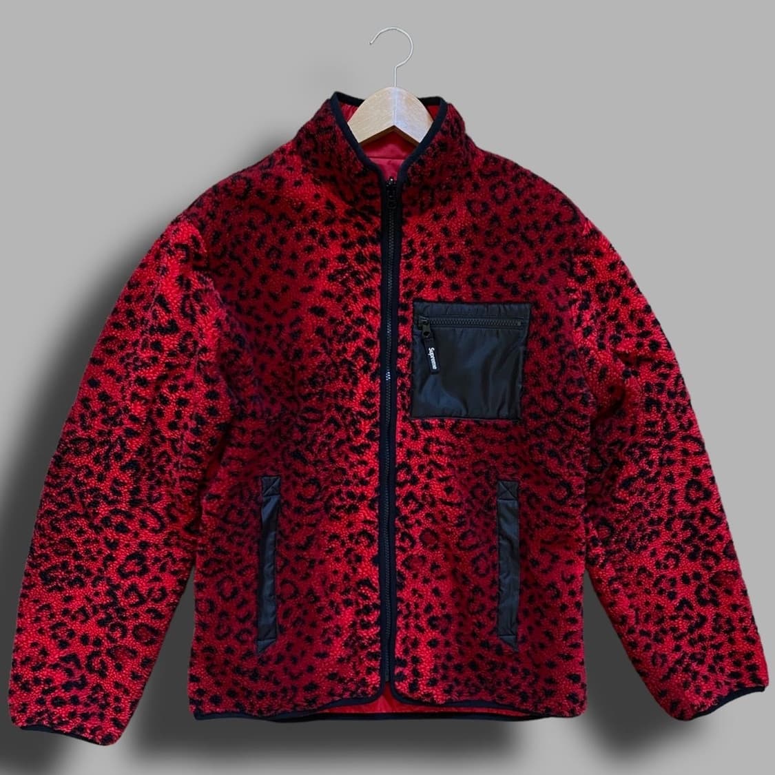 슈프림 레오파드 리버시블 자켓 레드 희귀템 상품이미지2