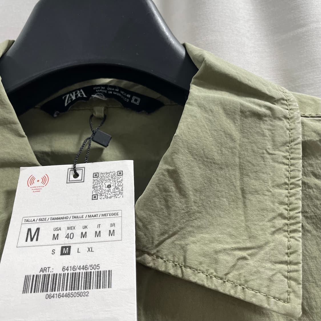 자라/ 워시드 포플린 반팔 셔츠/ M 상품이미지7