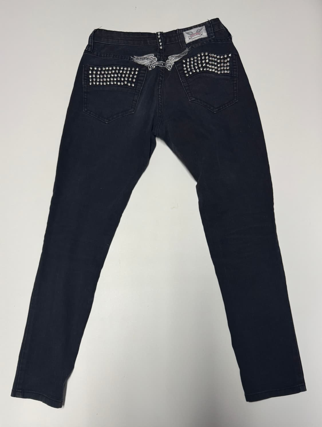 정품 여성 로빈슨진 펑키 블랙 데님팬츠 31.4인치 상품이미지1