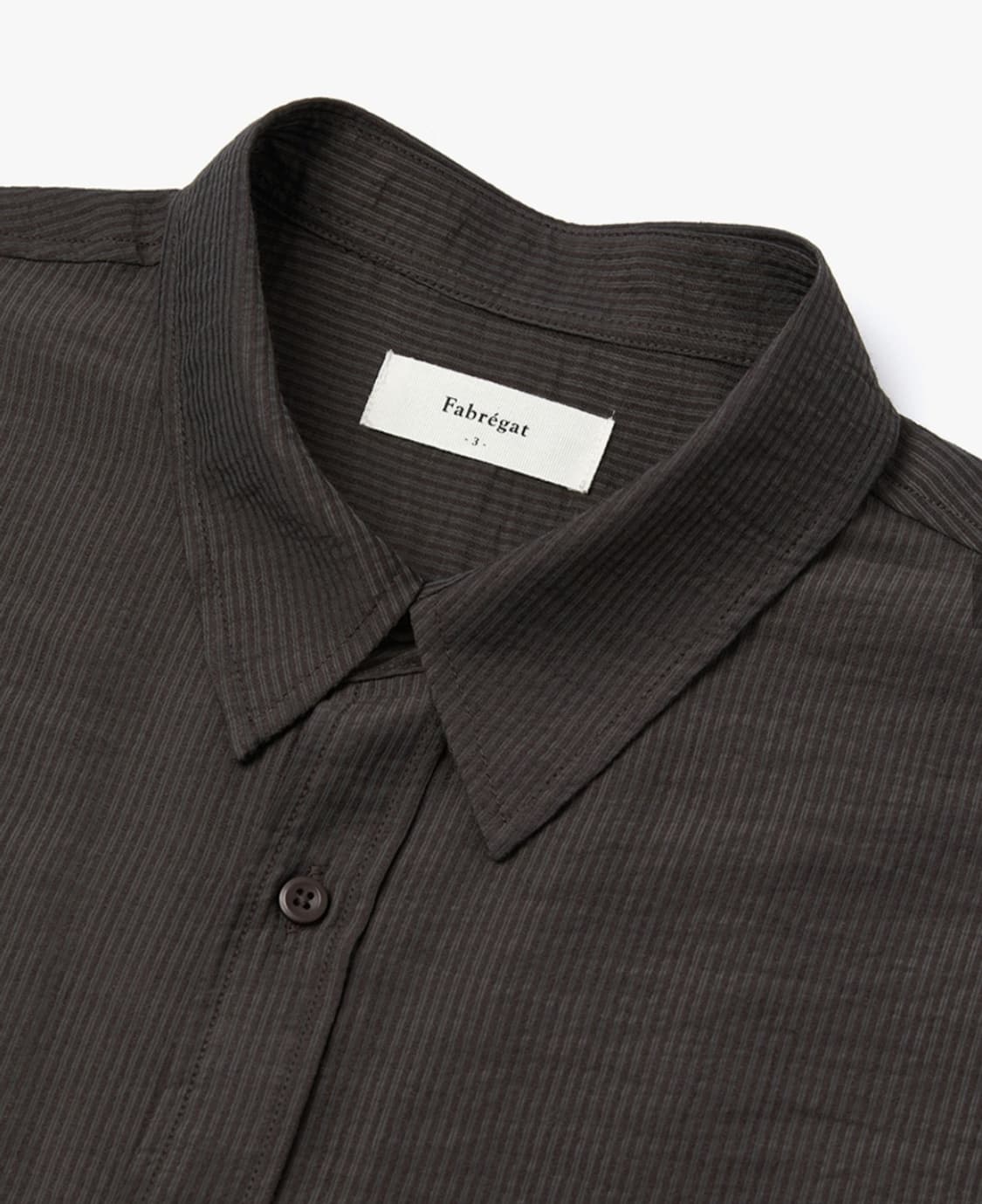 파브레가 스트라이프 셔츠(다크 브라운) 상품이미지1