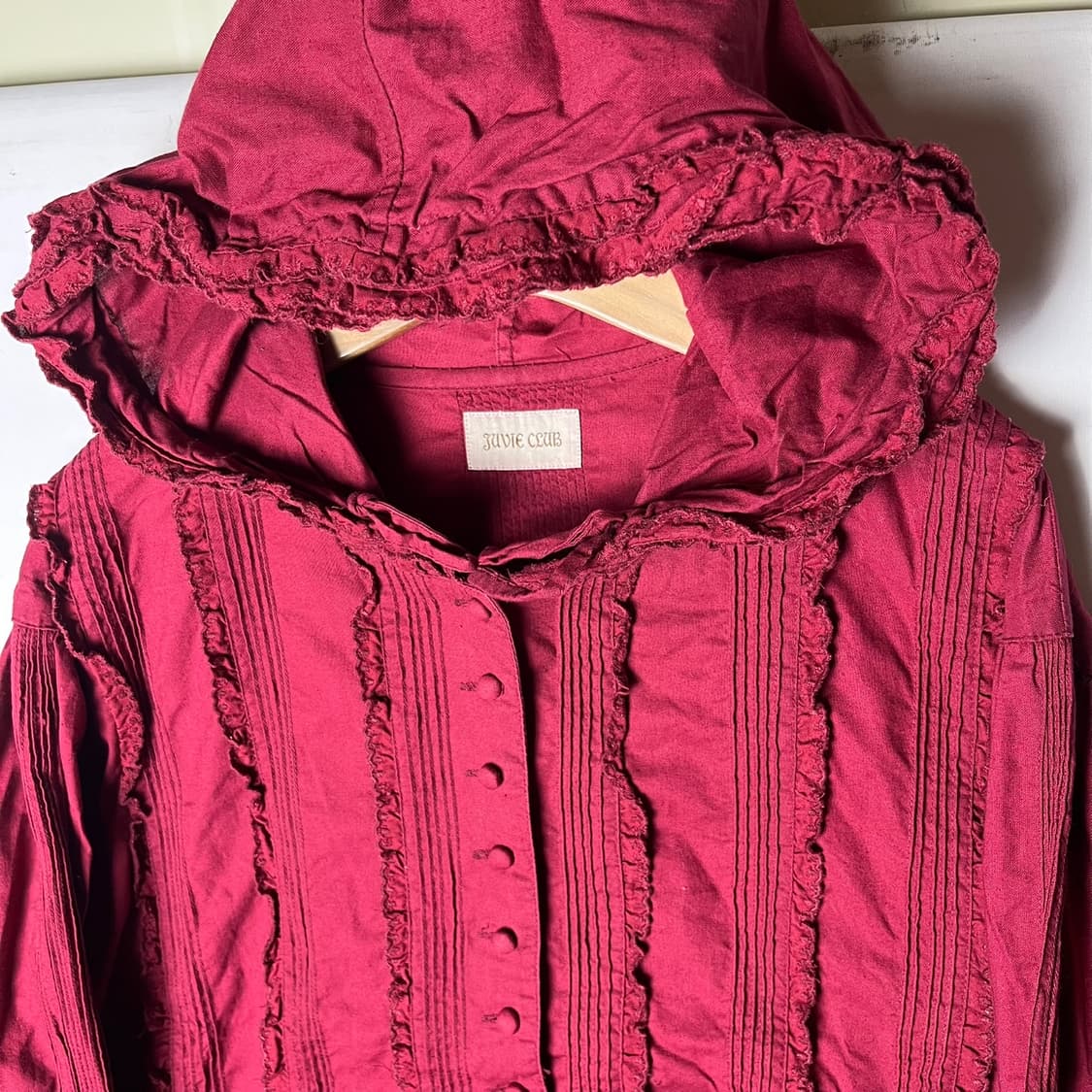 [JPN] 빈티지 레이스 프릴 코튼 후드 블라우스 상품이미지3