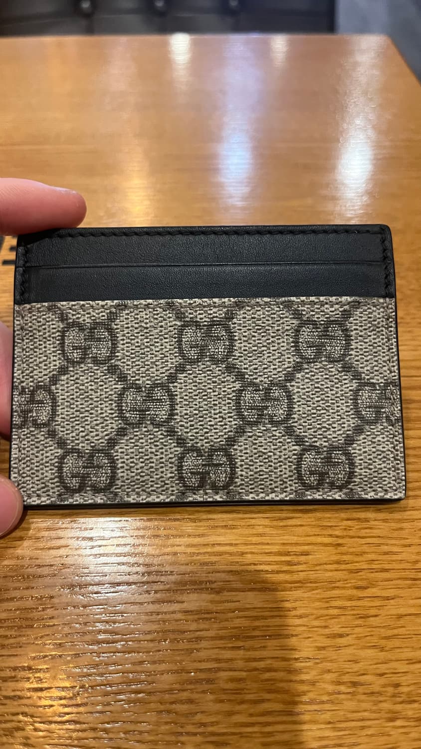 [S급] 구찌 GG 수프림 카드 홀더 베이지 에보니 상품이미지5