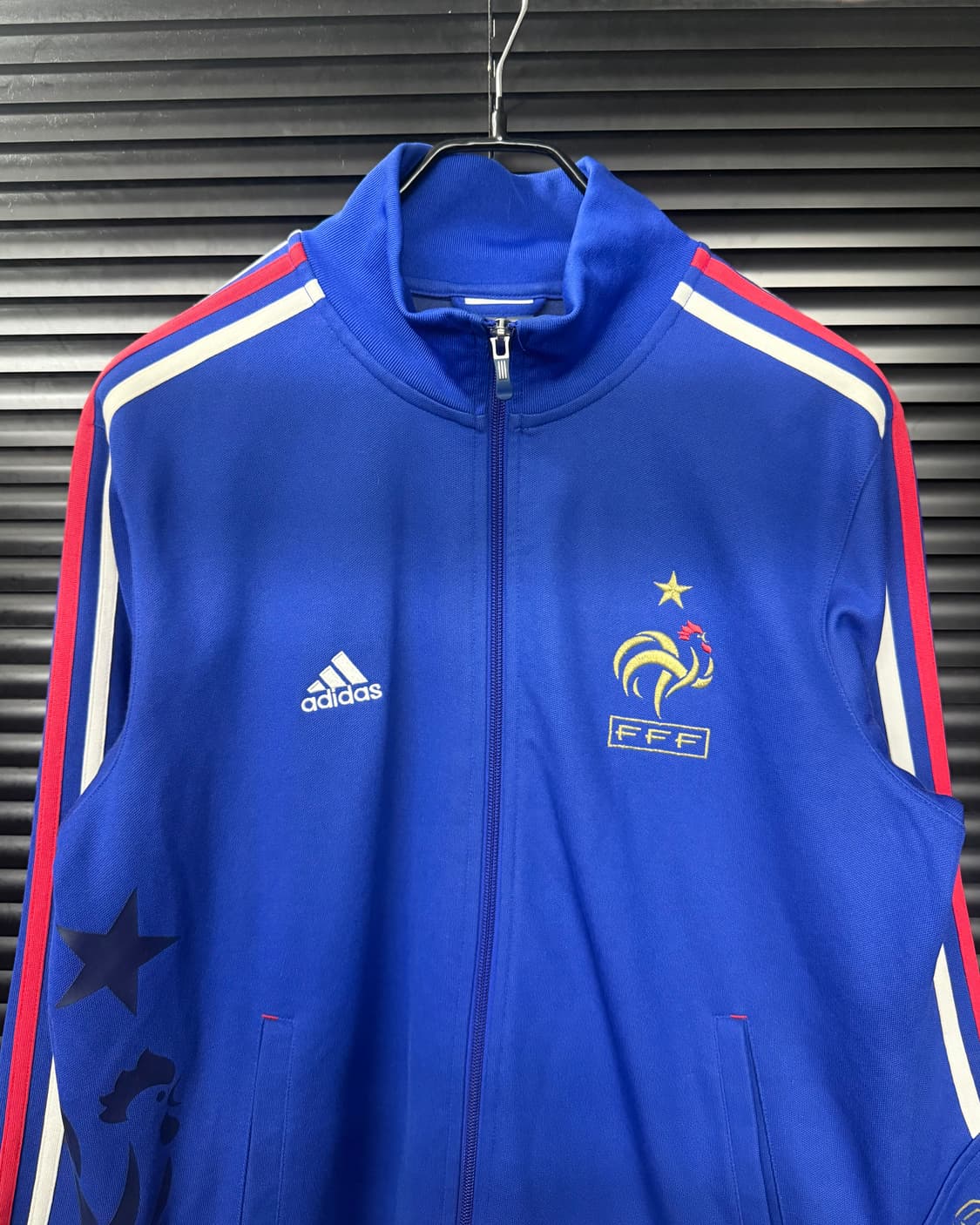 아디다스 져지 트랙탑 집업 프랑스 L 100 올드스쿨 블루 파랑색 저지  상품이미지3