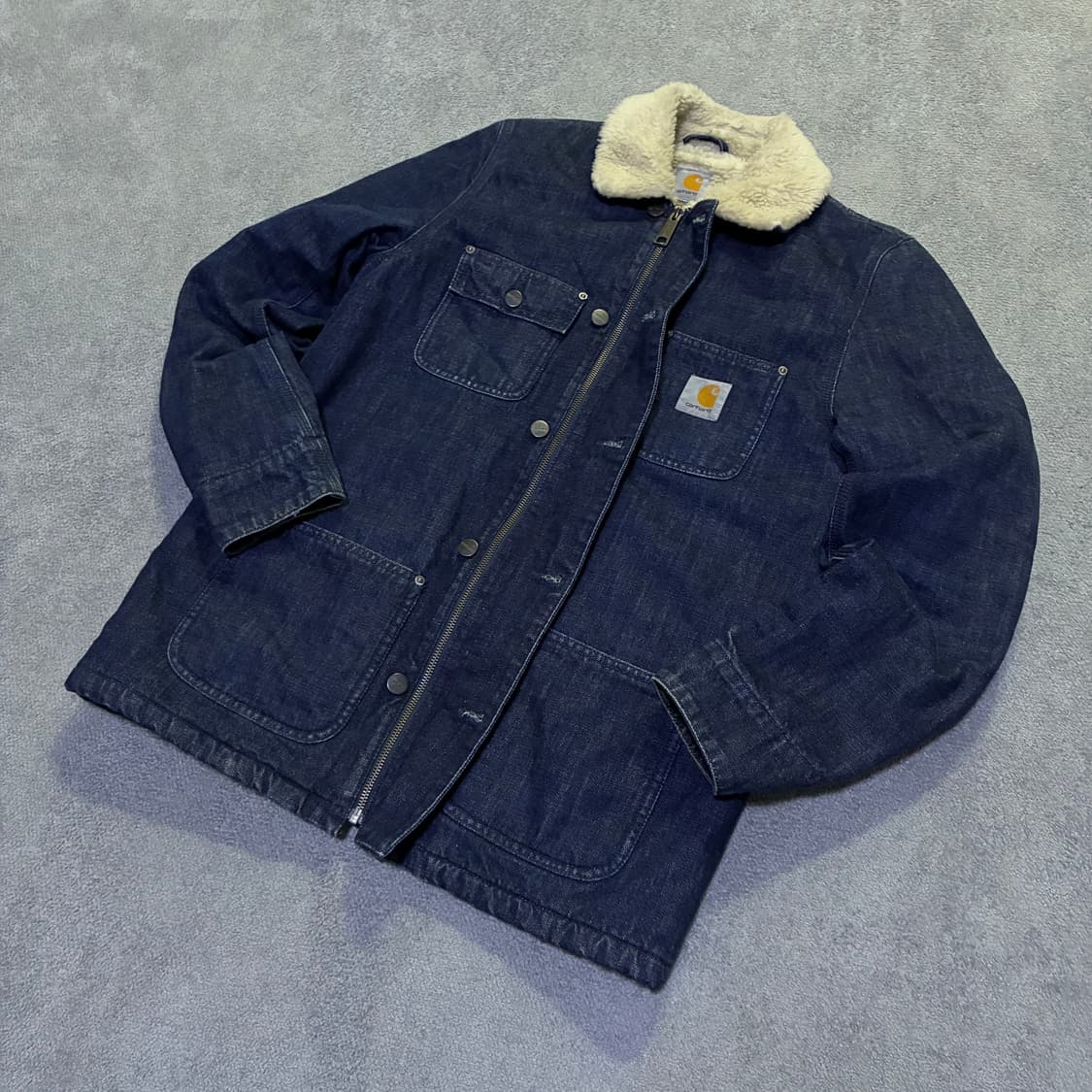 칼하트 데님 코듀로이 칼라 자켓 m 상품이미지1