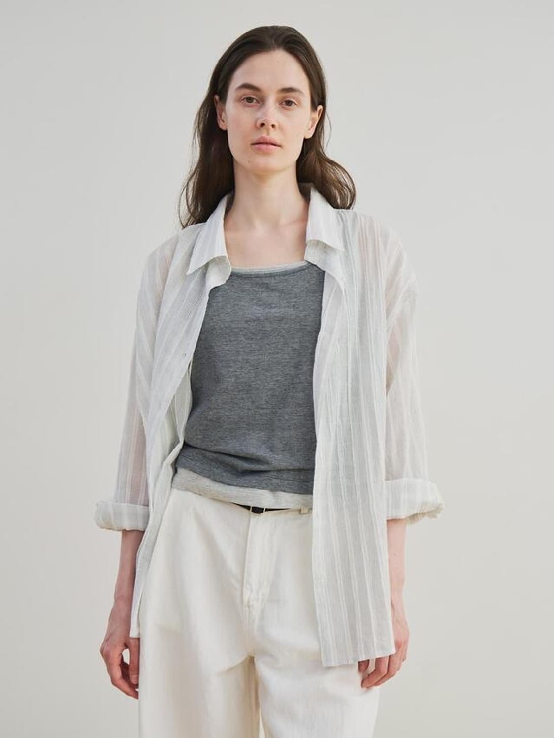 모이아 sheer ST shirt (white) 상품이미지2