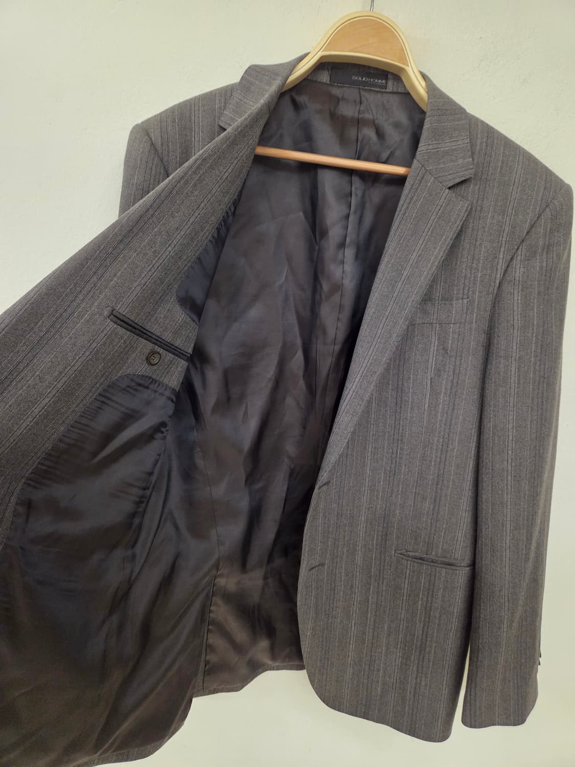 솔리드옴므 남성 스트라이프 정장 세트 상품이미지4