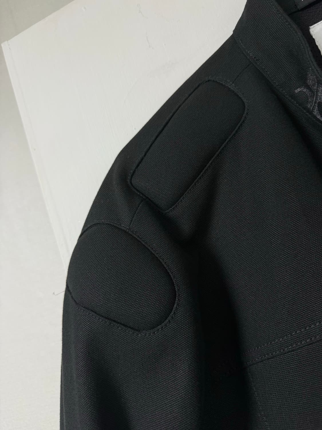 Courreges 24ss 배색양가죽 코튼 레이서 패디드 바이커 자켓 상품이미지5