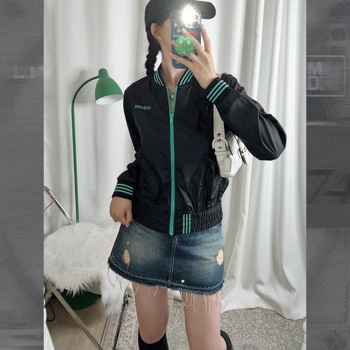 아디다스 블랙 & 민트 자켓 상품이미지8