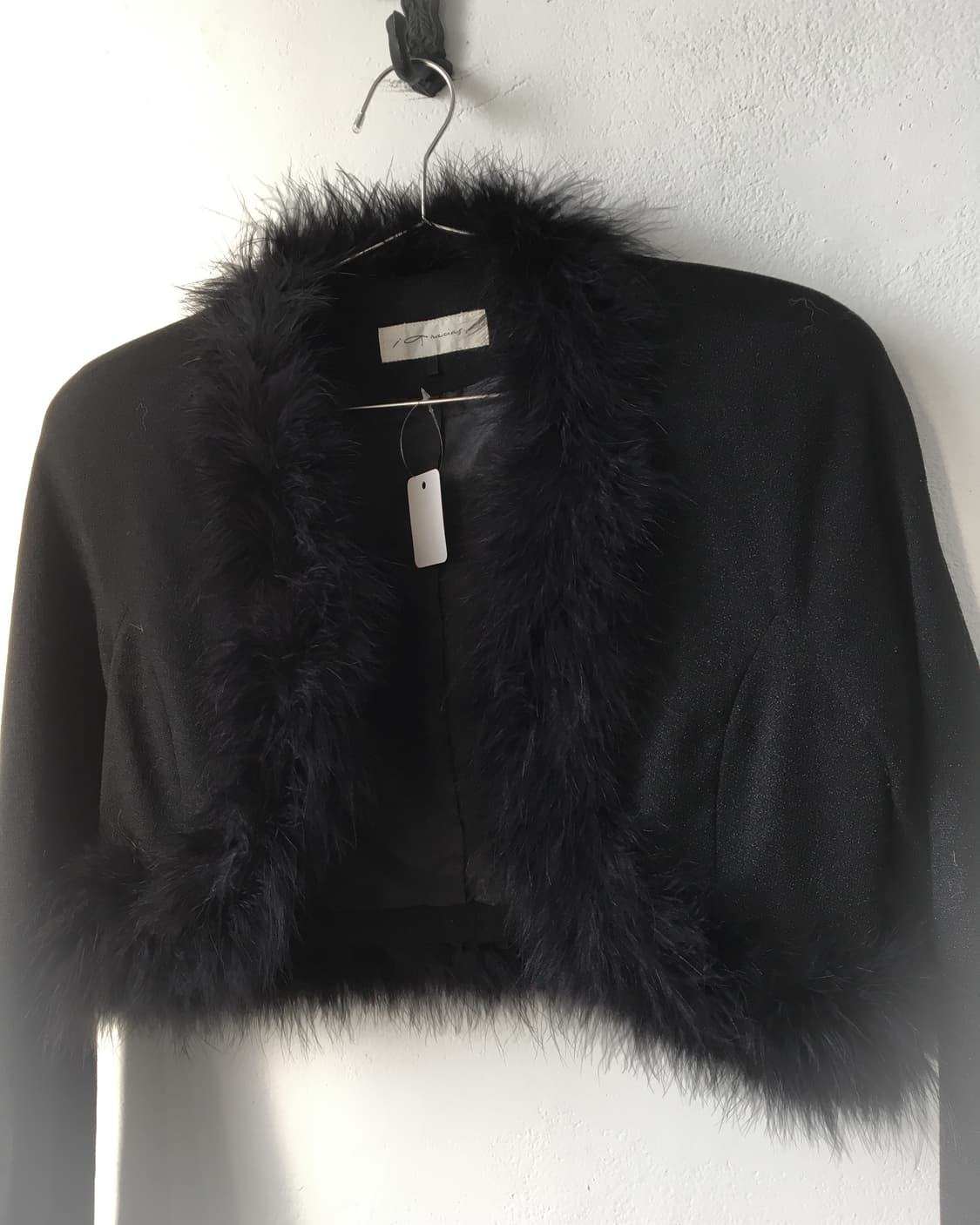 Fake fur trimming open jacket 상품이미지4