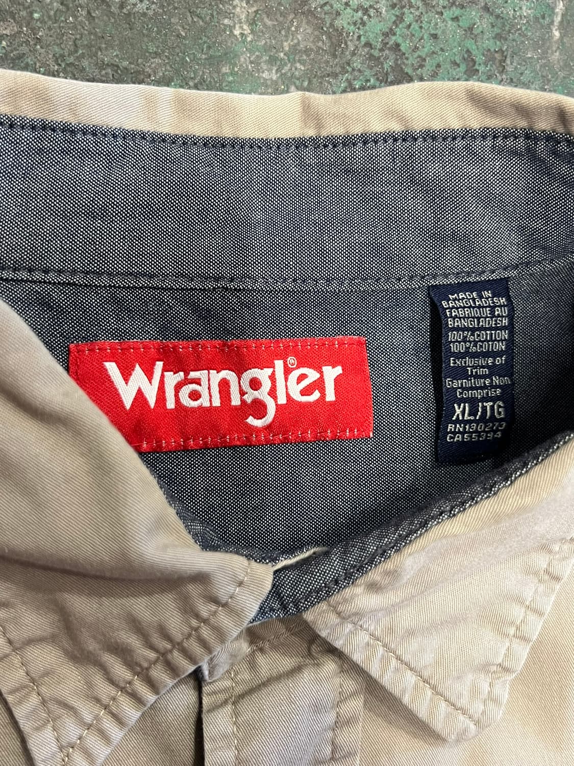 [XL] 랭글러 반팔 워크 셔츠 베이지 더블포켓 셔츠 Wrangler 상품이미지7