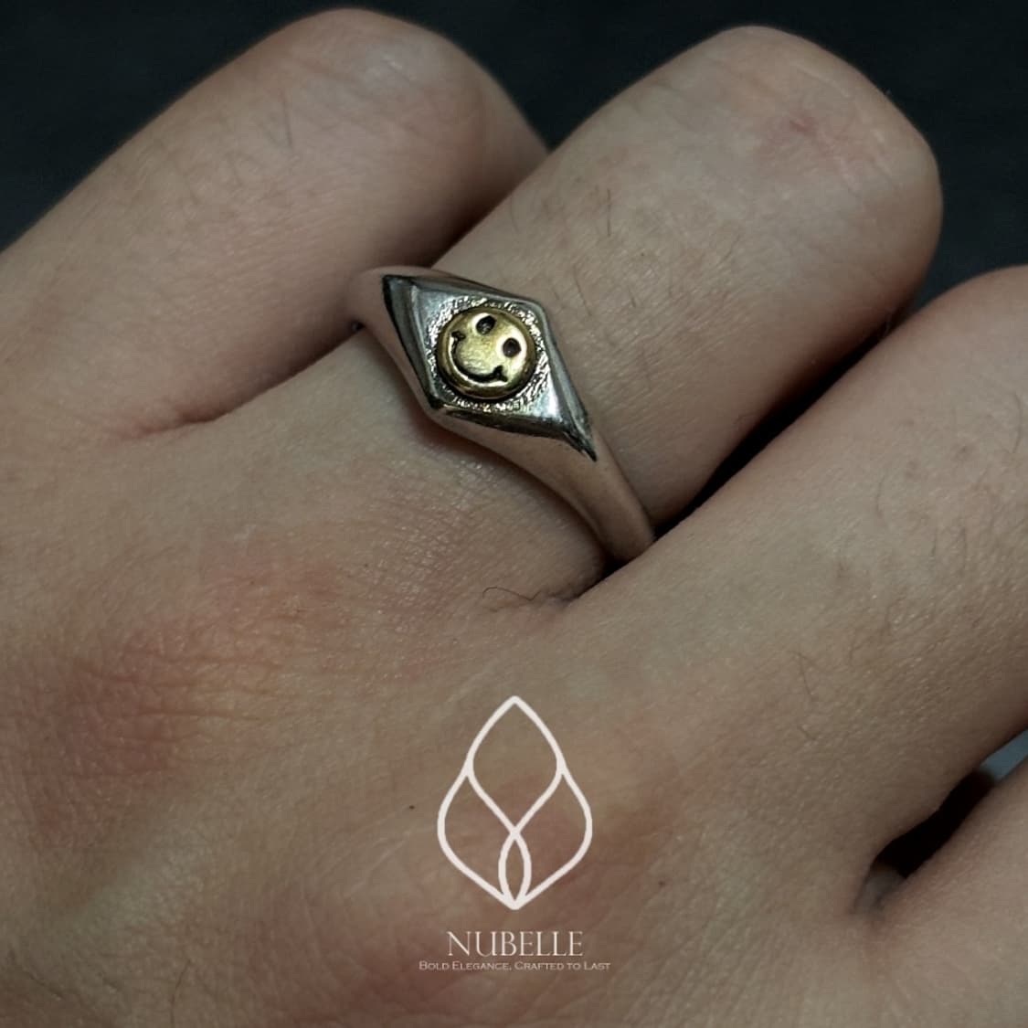 🌗 Smile logo ring / 스마일 925실버 오픈링 반지 상품이미지1