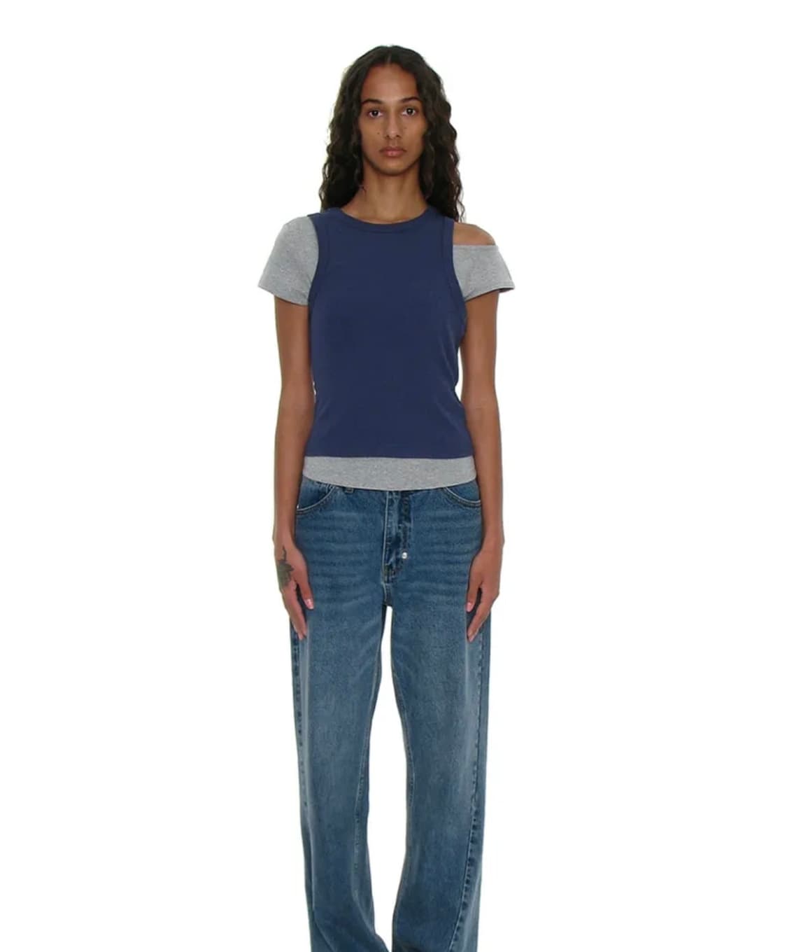 파르티멘토 우먼 PWC (세트) 언발란스 더블 레이어드 탑 상품이미지2