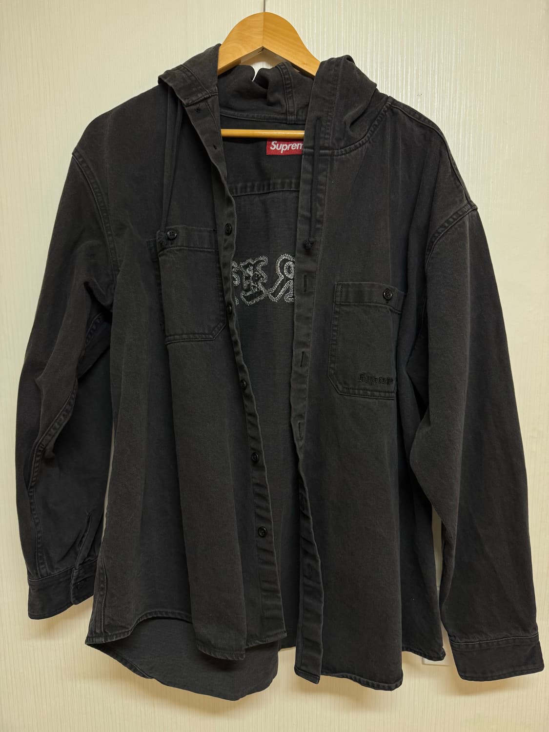슈프림 후드 데님 셔즈 블랙 - 25SS M 상품이미지1