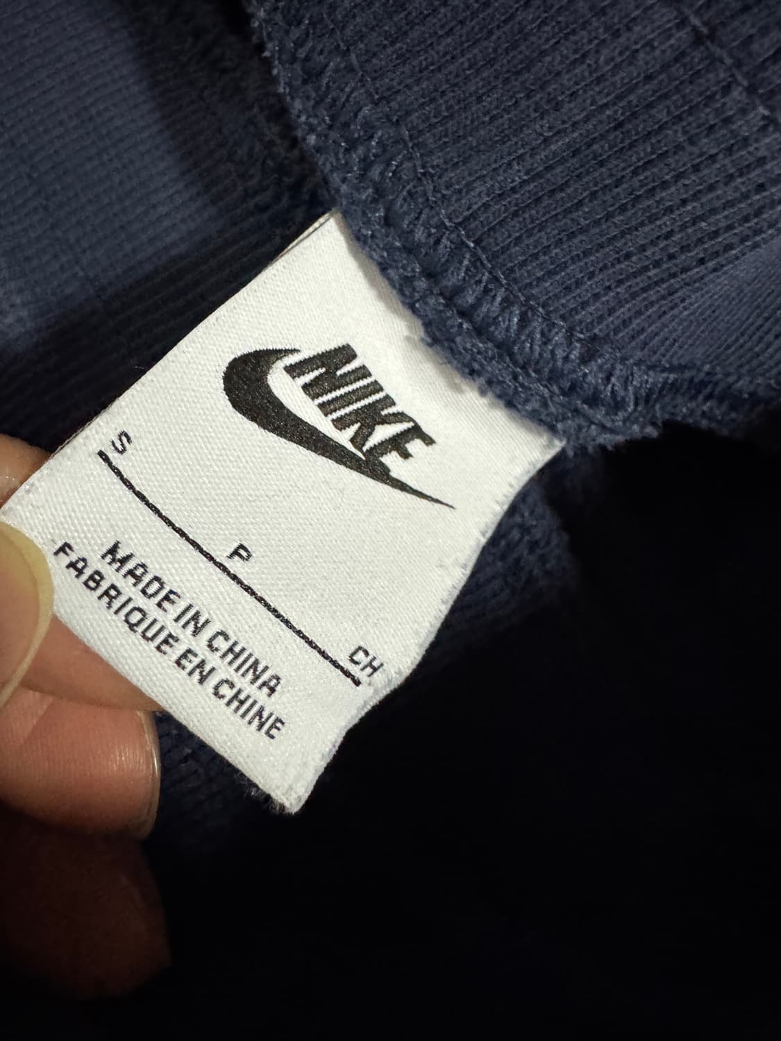 여성 나이키 기모 오버핏 맨투맨 22년도 트레이닝 세트 S 네이비 상품이미지4