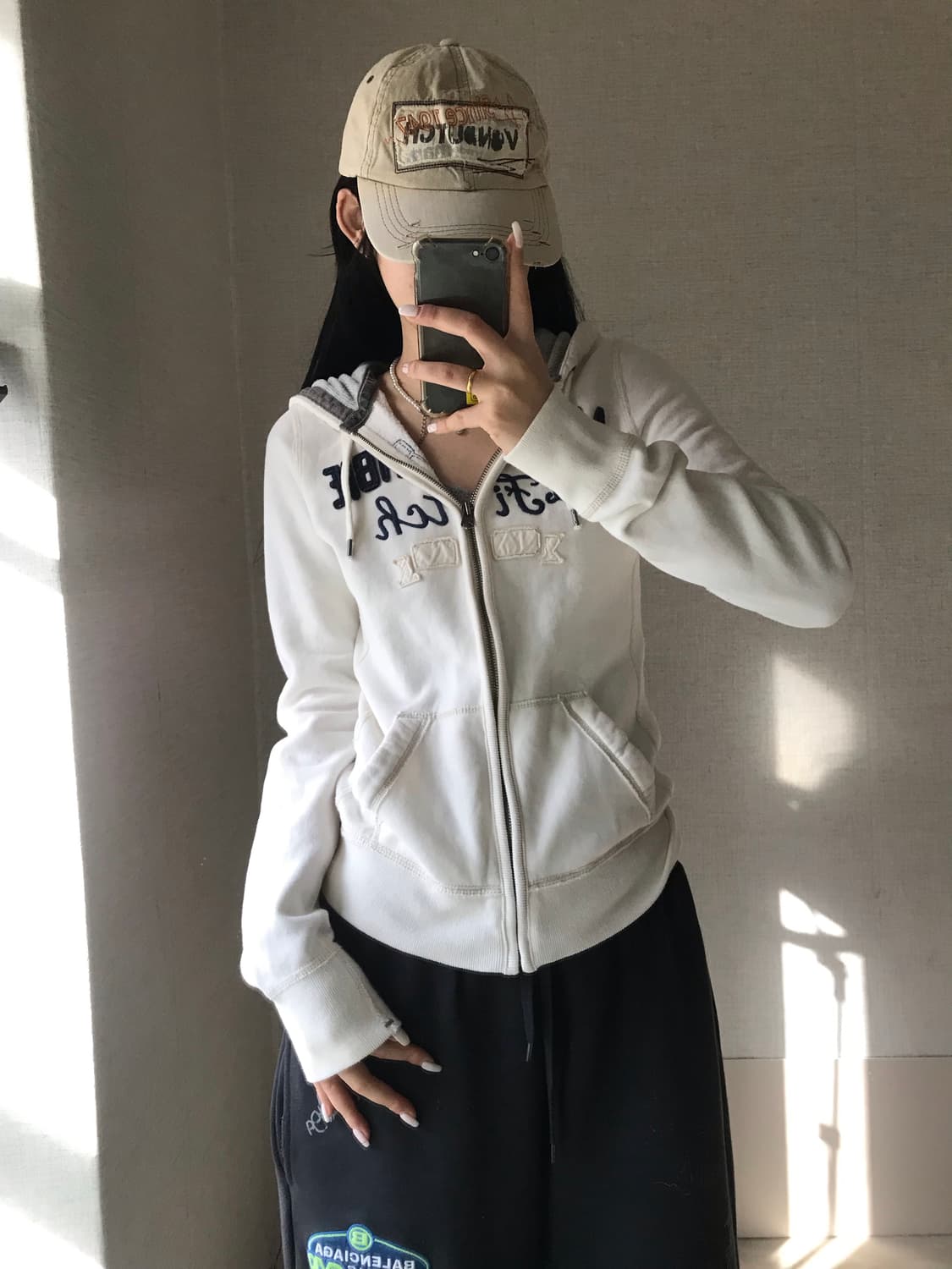 아베크롬비 아이보리 후드집업 상품이미지1