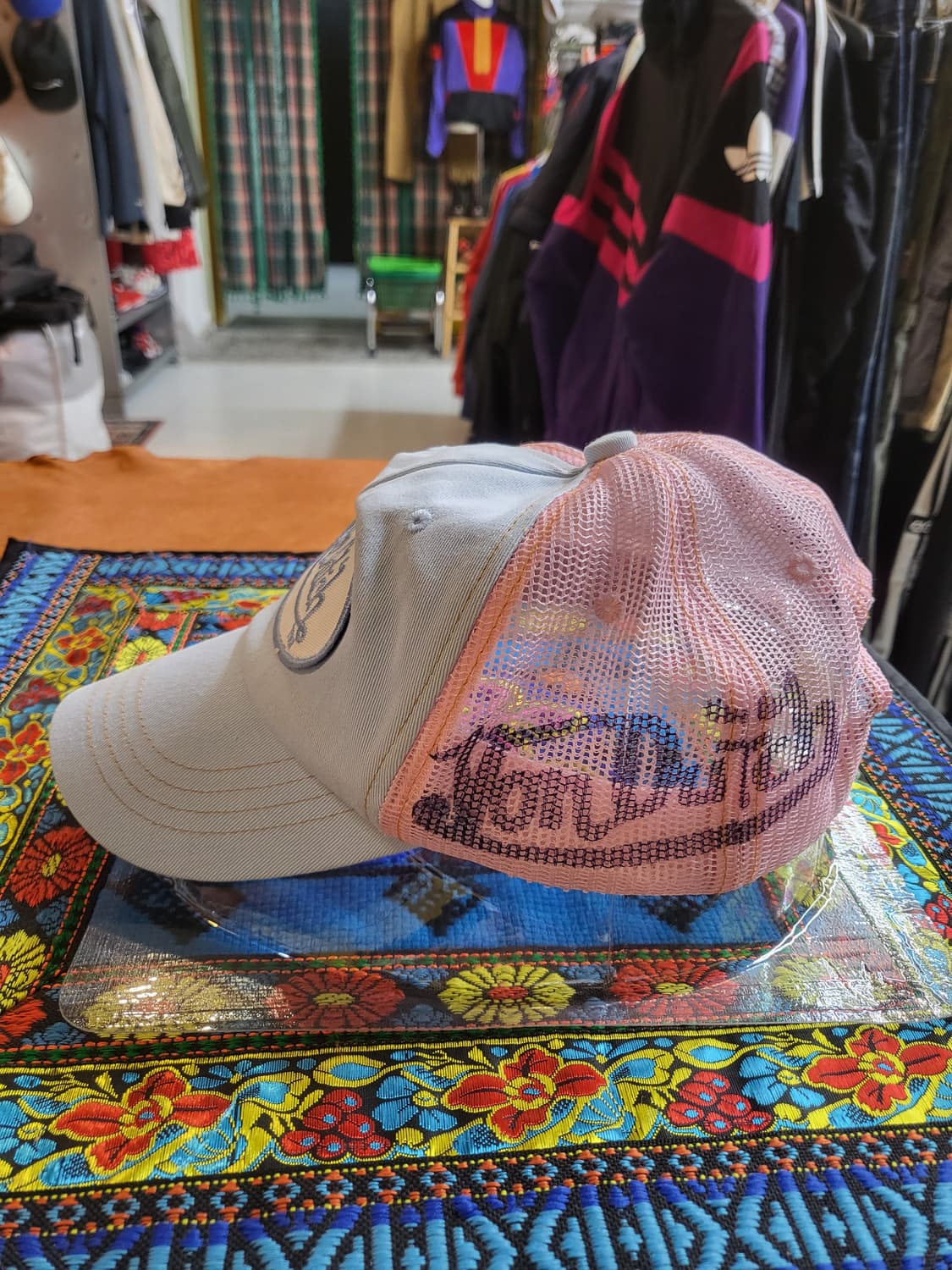 본더치 데님 y2k감성 핑크메쉬캡 상품이미지1