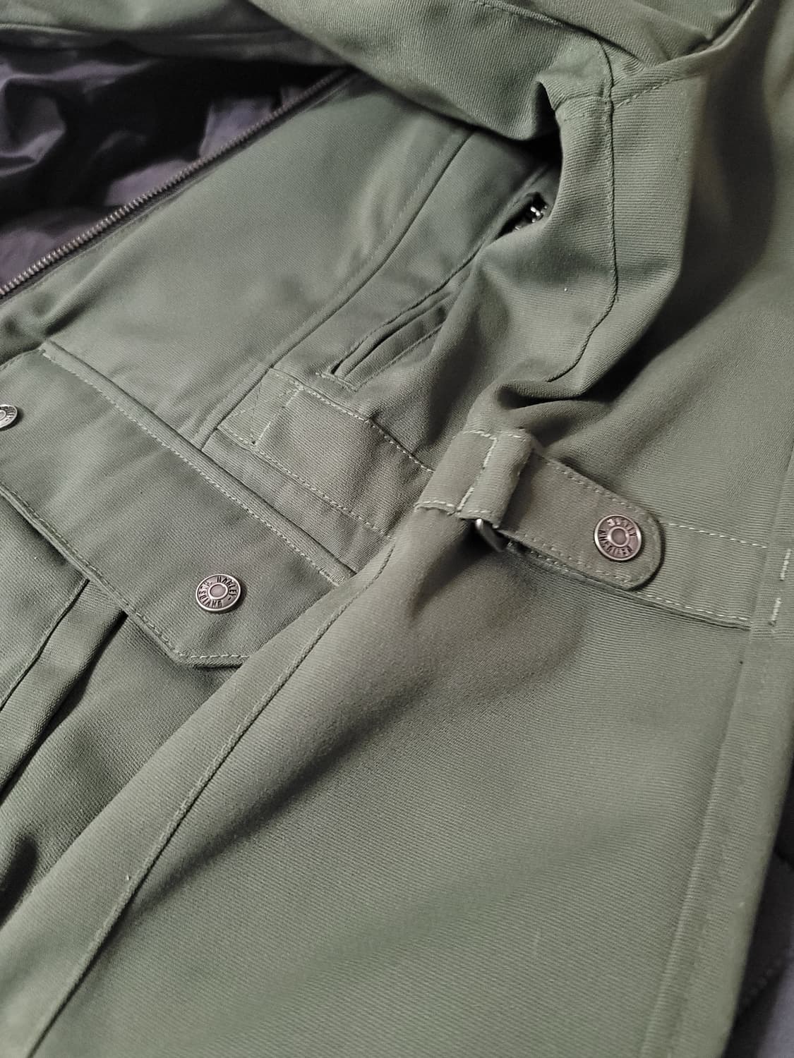 여성 할리데이비슨 카키색 자켓 L 야상 라이딩 라이더 바이크 바이커 상품이미지8