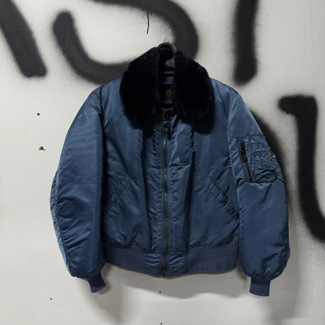 알파인더스트리 00s B-15C 퍼 카라 탈부착 플라이트 봄버 자켓 상품이미지1