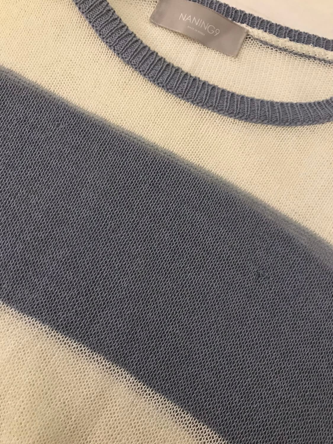 스프라이트 썸머 단가라 소라색 니트 상품이미지4