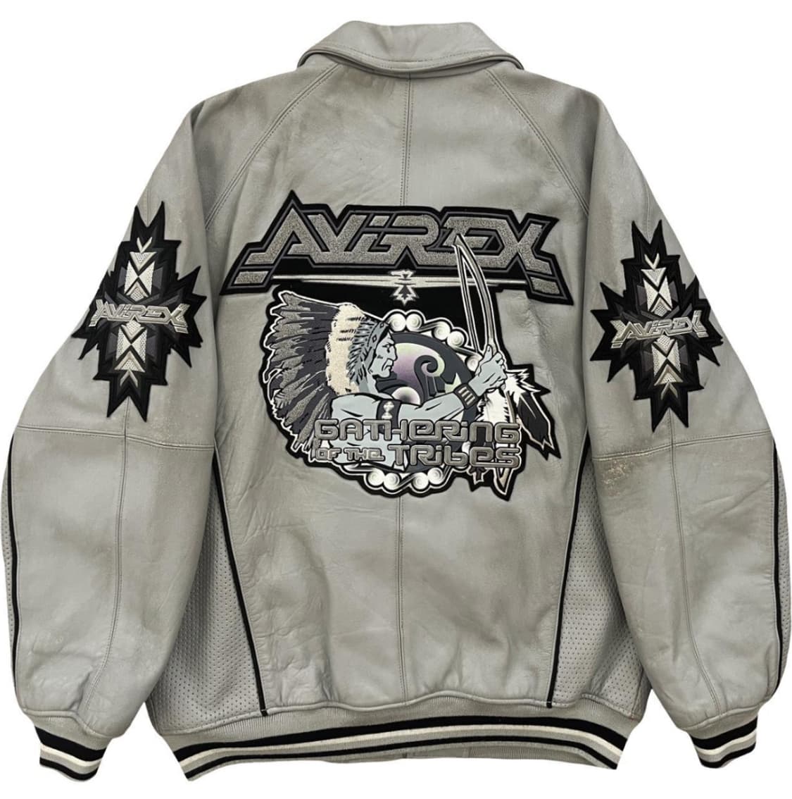 아비렉스 레더 바시티 자켓 상품이미지1