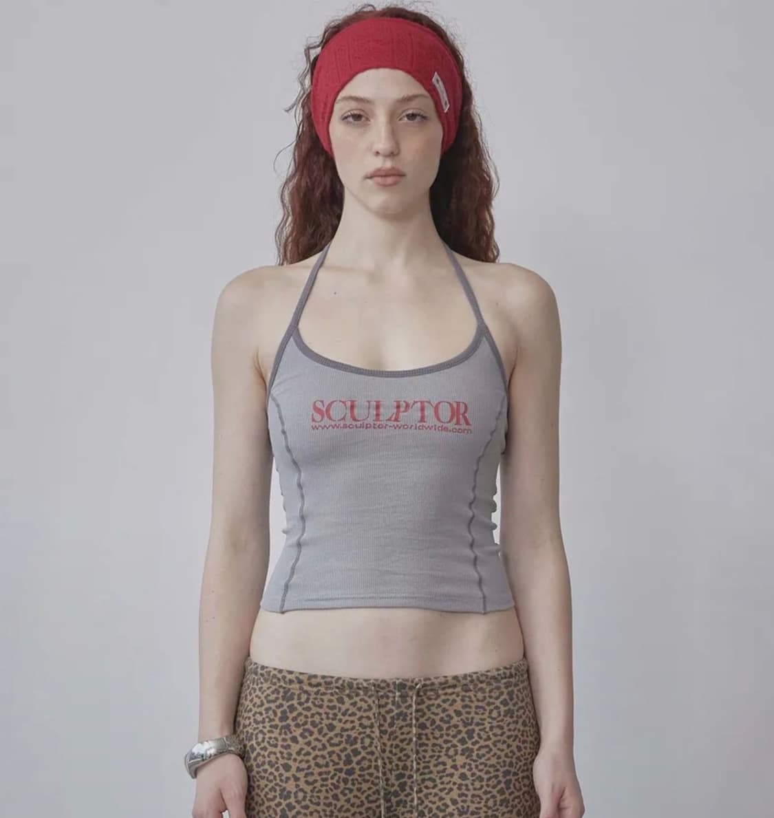 스컬프터 Classic Logo Halter Top Gray 상품이미지1