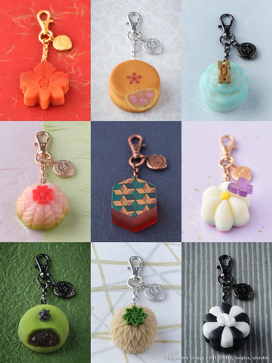 귀멸의 칼날 q-pot 렌고쿠 화과자 키링 참 가방 일본 애니 빈티지 상품이미지2