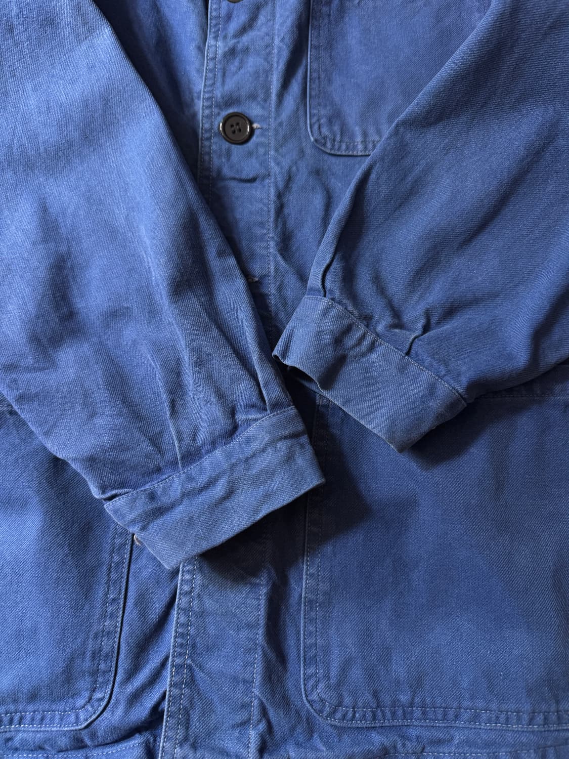 [M]6~70's 빈티지 페이딩 프렌치 워크 자켓 상품이미지5