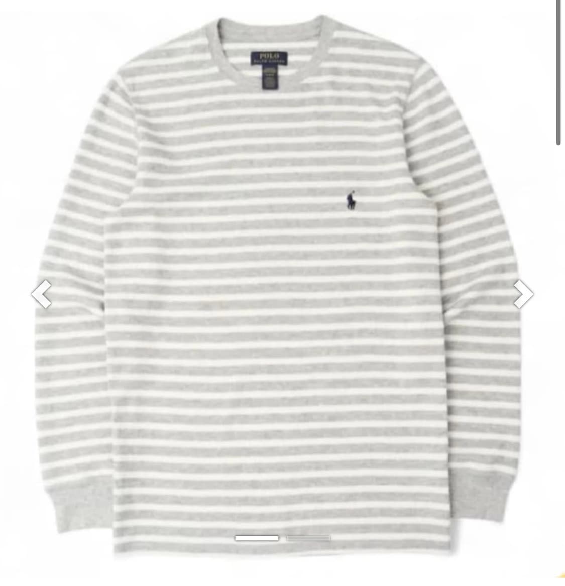 (구매글) 폴로랄프로렌 스트라이프 그레이 와플 롱슬리브 엄성현티 구해요 상품이미지1