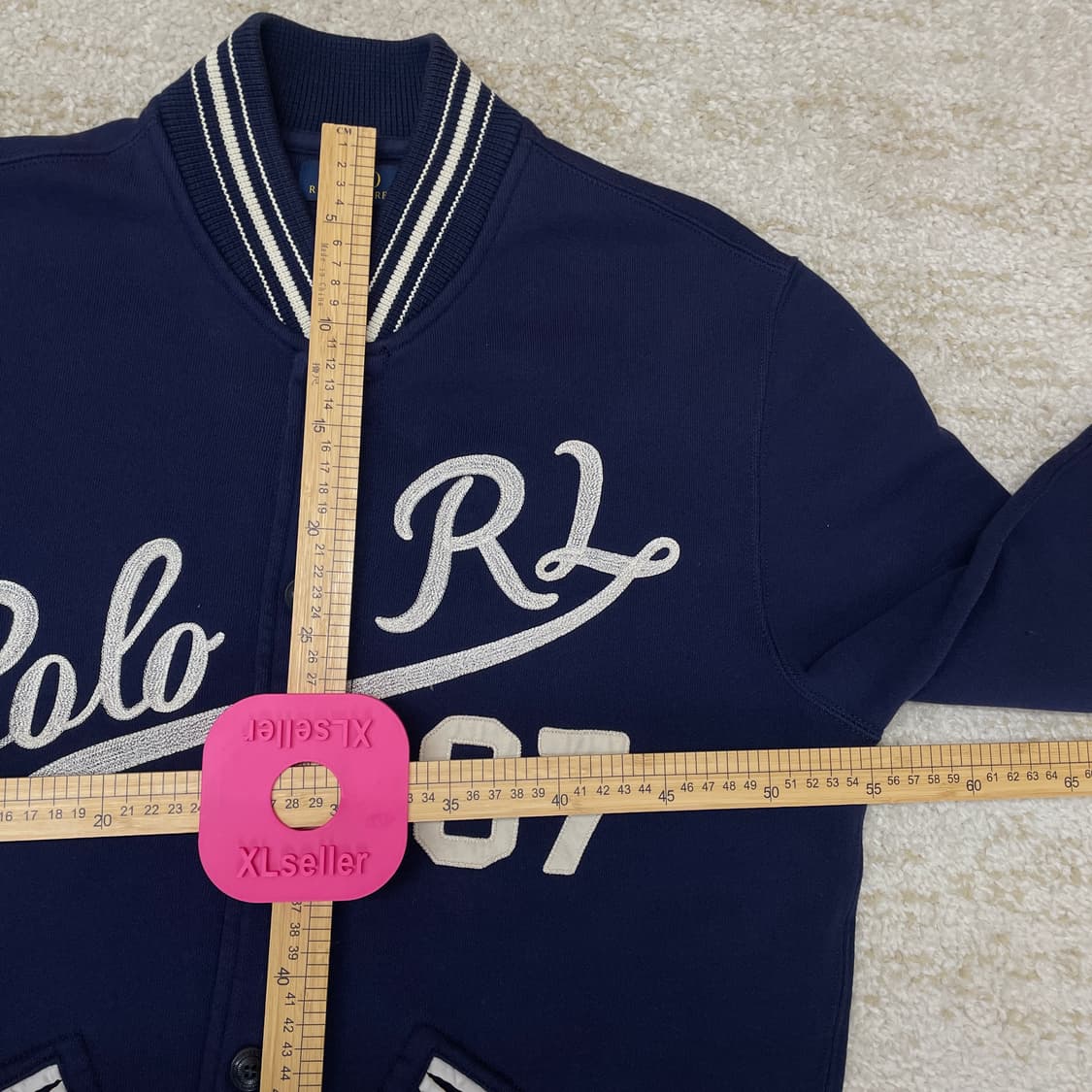 [M] 폴로 랄프로렌 RL67 스타디움 베이스볼 바시티 자켓 상품이미지7