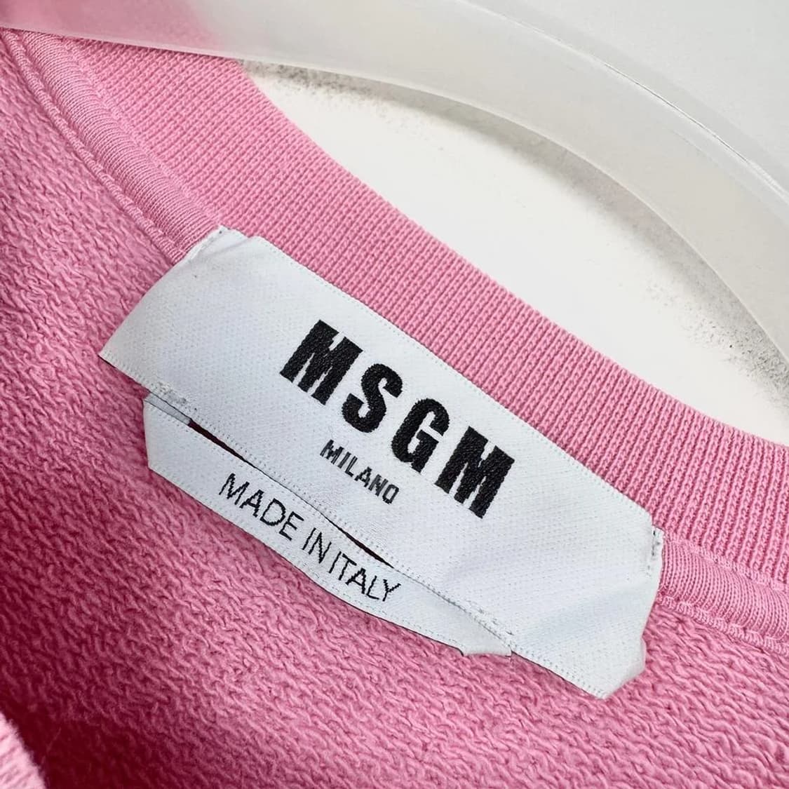 MSGM 박스 로고 핑크 스웨트셔츠 상품이미지2