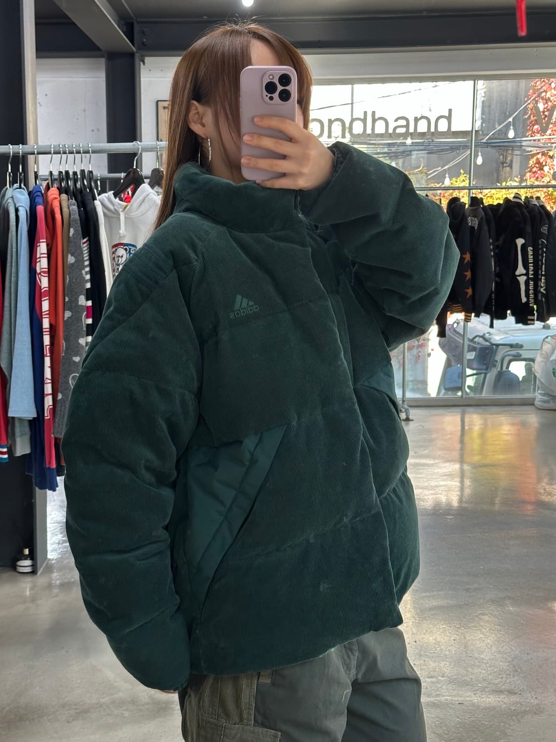 아디다스 코듀로이 패딩 다운자켓 상품이미지1