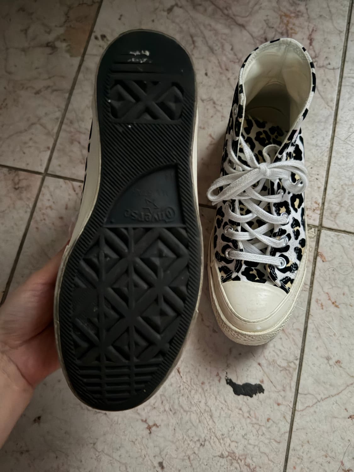 컨버스 로고 플레이 척테일러 70 레오파드 하이탑 공용 스니커즈 상품이미지4