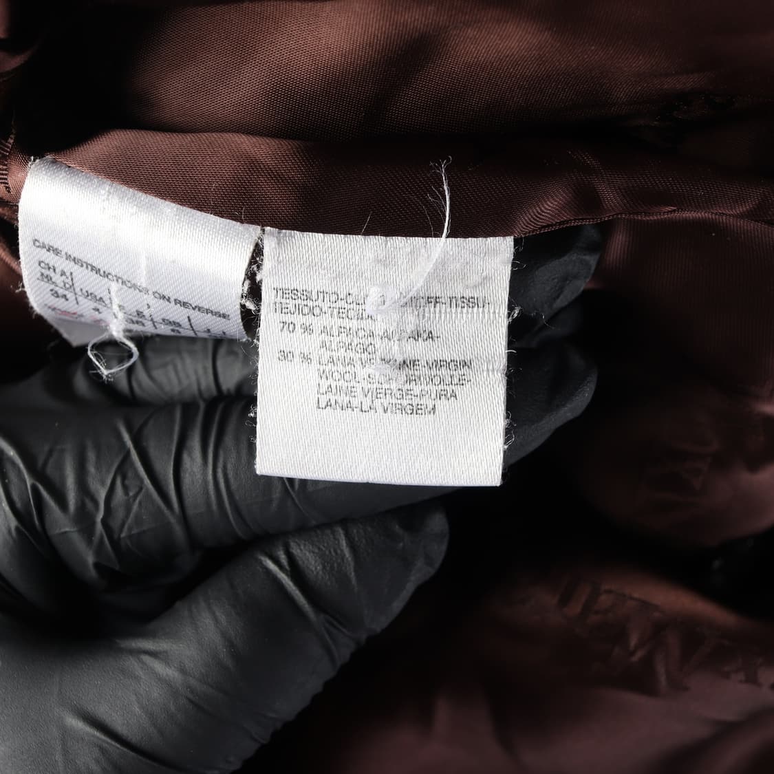 막스마라 알파카 울 100% 와이드 카라 숏 코트 브라운 상품이미지4