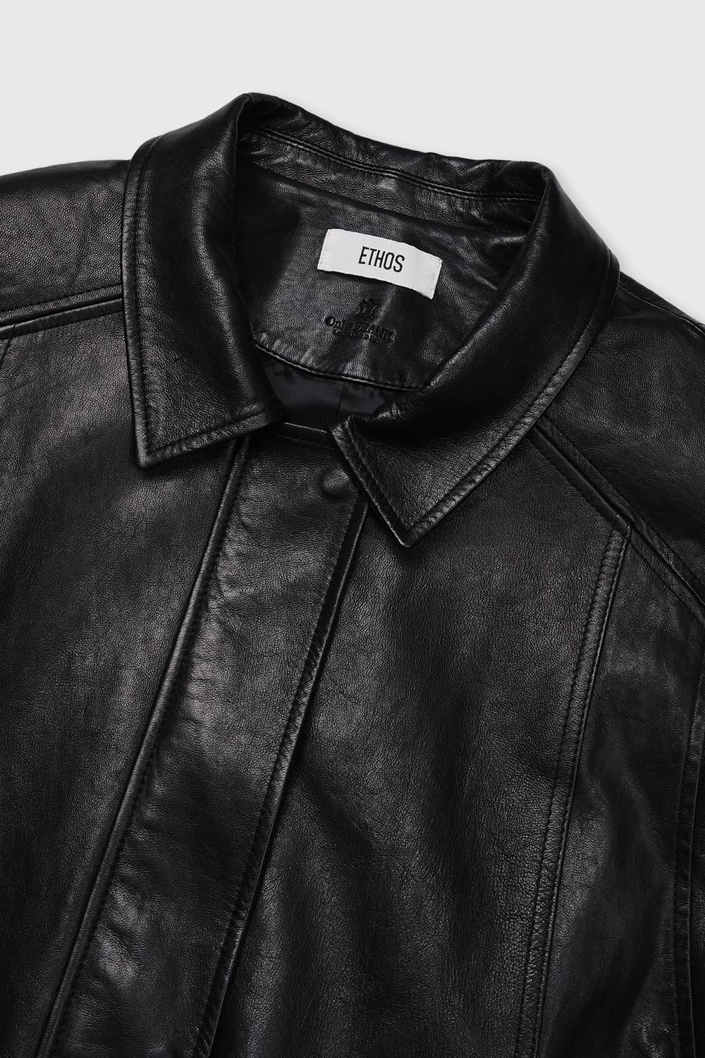 에토스 콜자켓 레더 블랙 상품이미지2