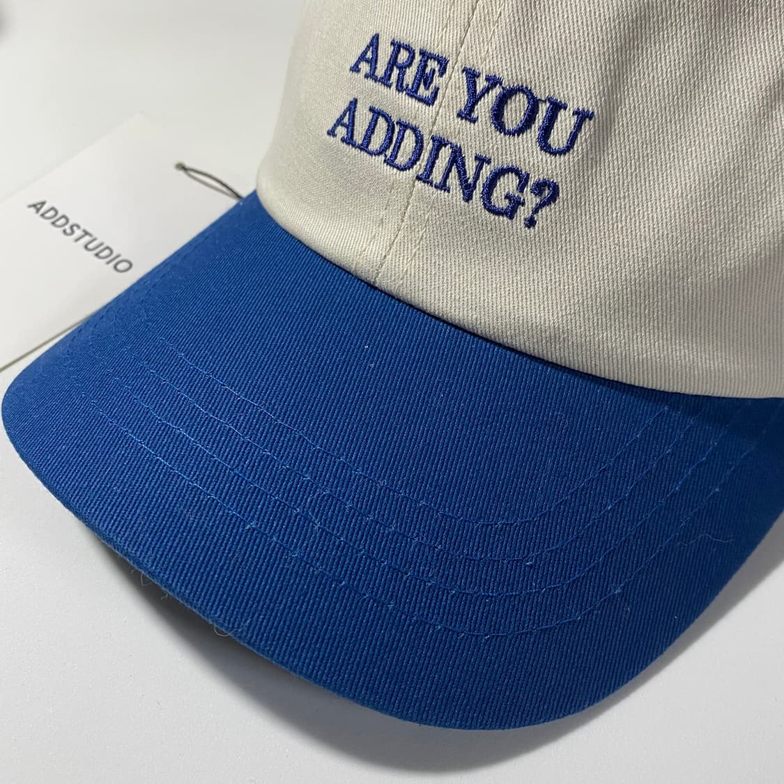 [정품] 애드스튜디오 레터링 자수 배색 볼캡(새제품) 상품이미지5