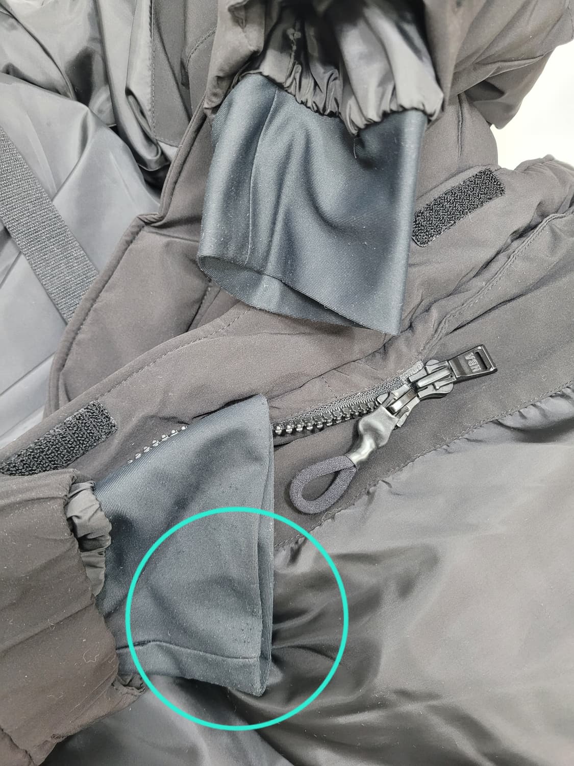 NBA 골든스테이트 워리어스 팀 로고 다운 롱 패딩 / 남 95  블랙 상품이미지7