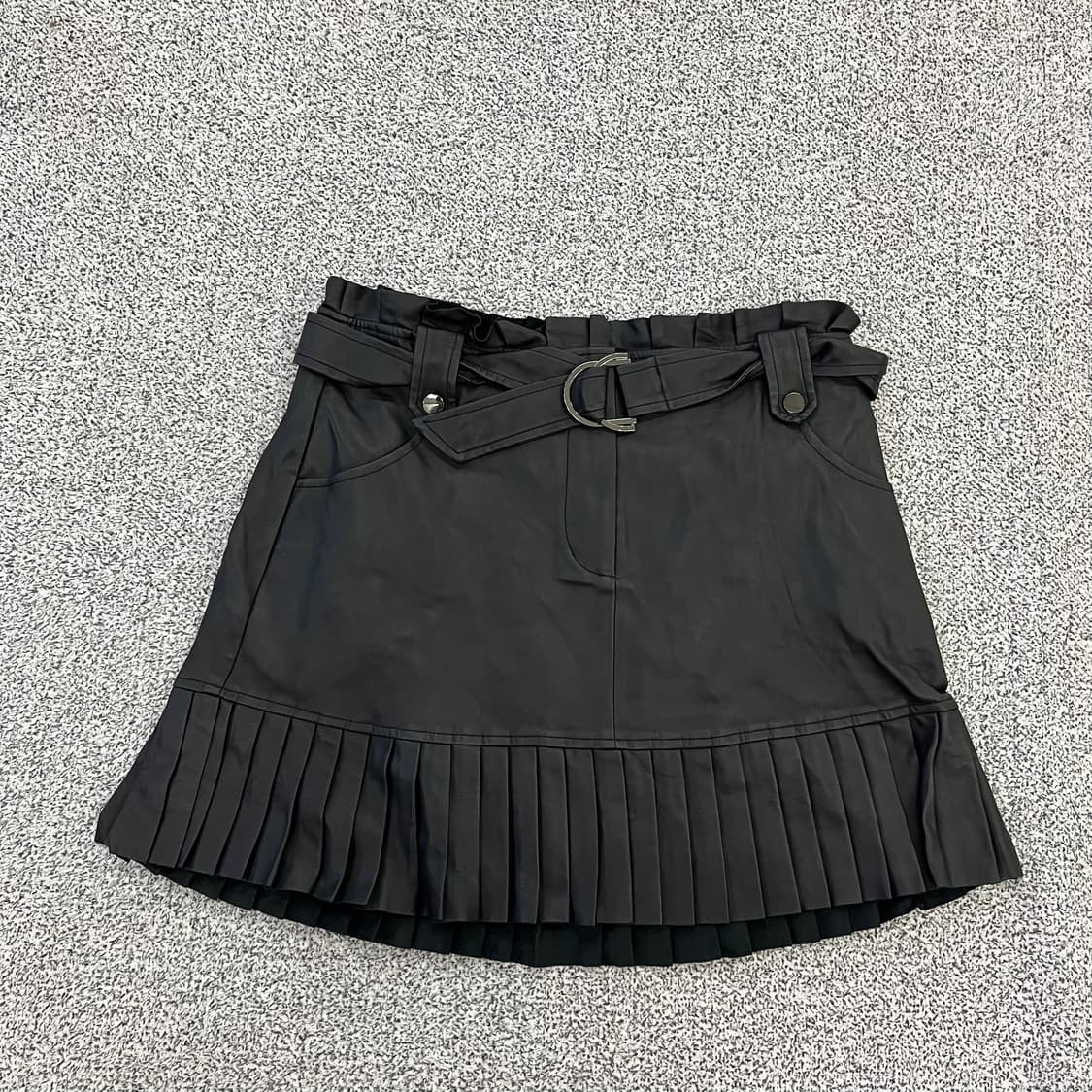 EUR L 자라 여성 레더 스커트 0129H2 상품이미지1