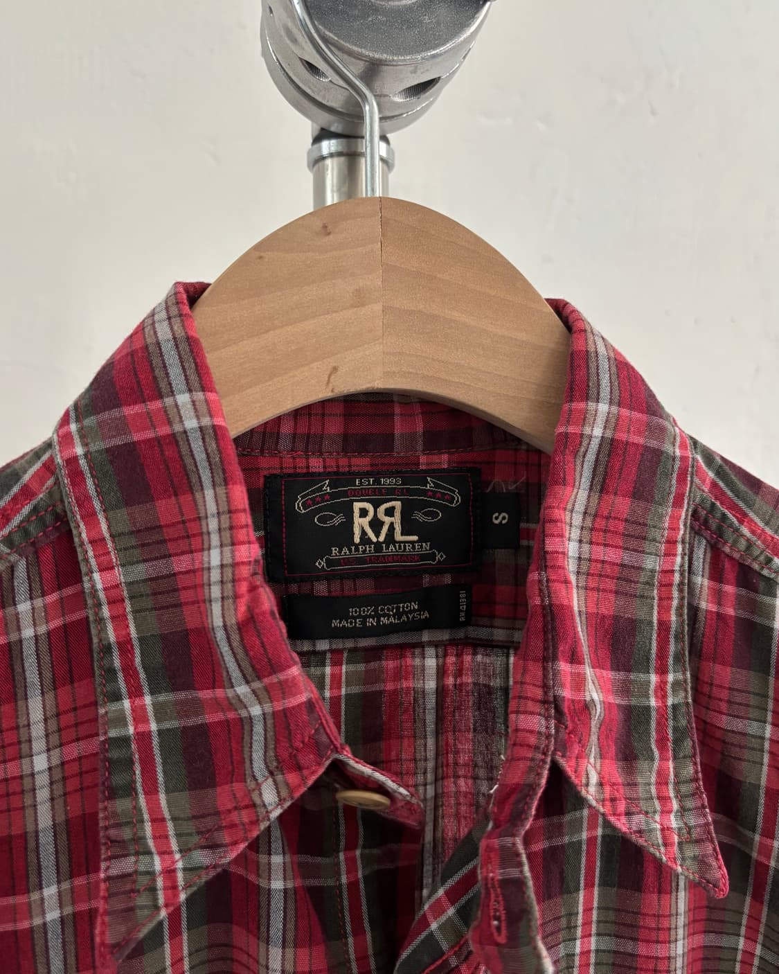 RRL 더블알엘 90’s 레드 체크 투포켓 반팔 셔츠 상품이미지3