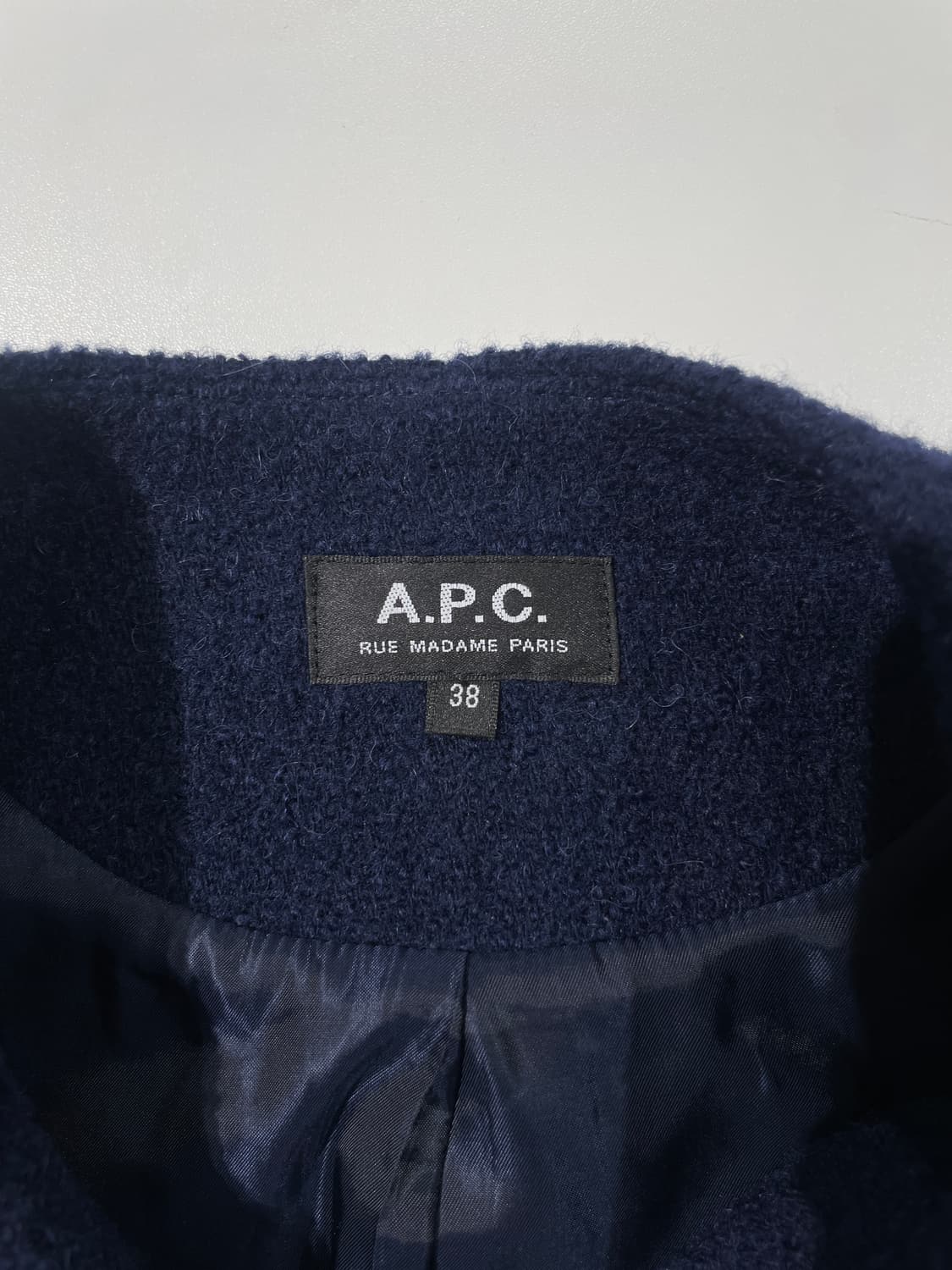 아페쎄 다크 네이비 금장 버튼 트위드 자켓 상품이미지7