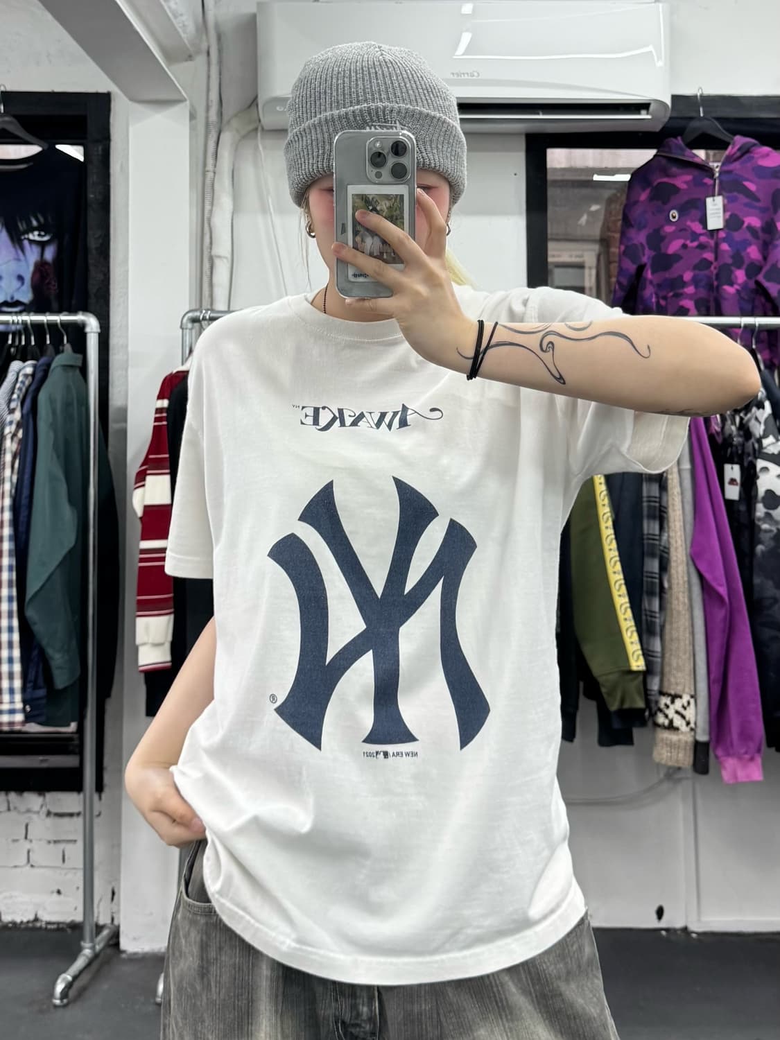 어웨이크 뉴옥 뉴에라 양키스 티셔츠 상품이미지2