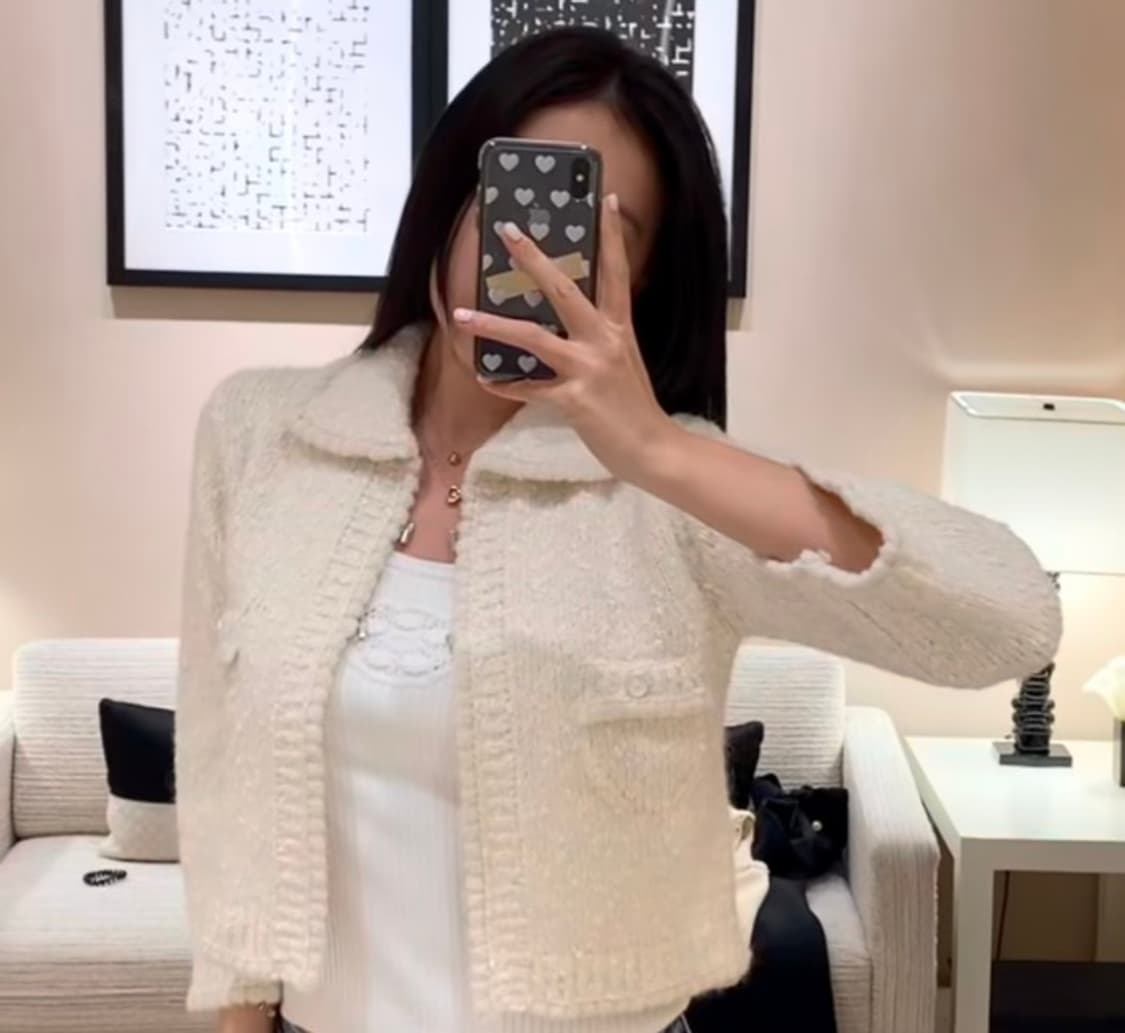 시예(siye) Monte tweed cardigan (ivory ) 상품이미지1
