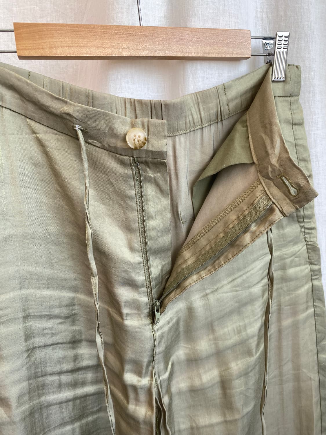 그린 글리터 밴딩팬츠(L) 상품이미지5