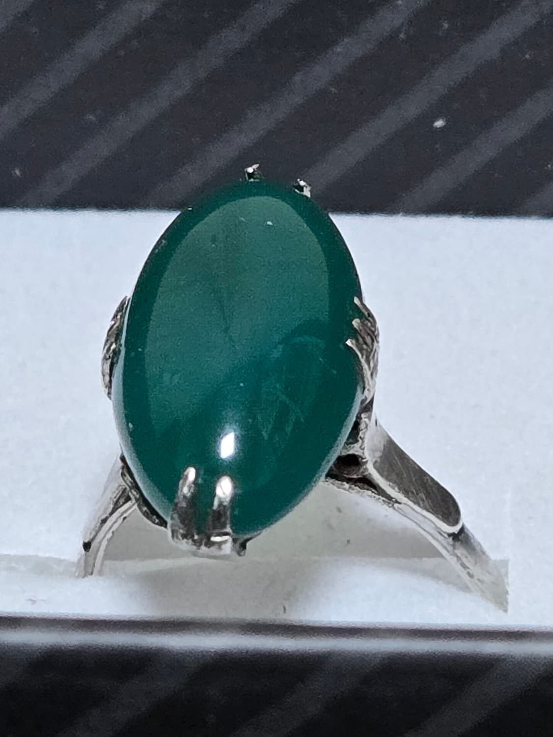 빈티지 실버 그린 오벌 스톤 링
vintage silver 11호 상품이미지2