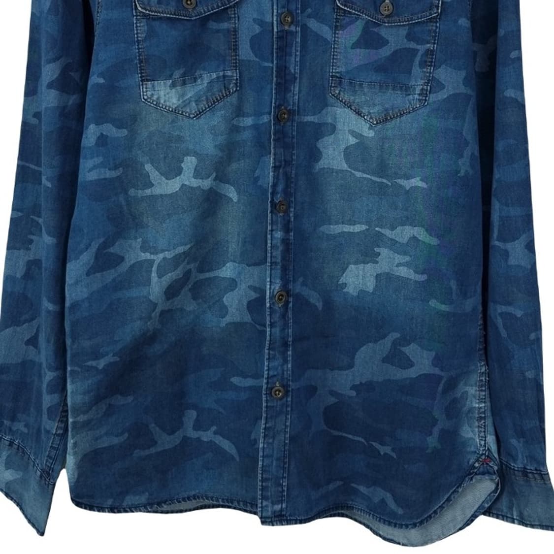 [데님앤서플라이] 카모 패턴 데님 셔츠 P01574 상품이미지5