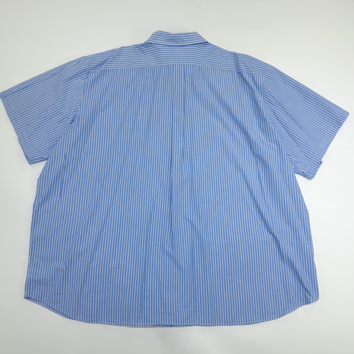 Co818 4XL Big 폴로 랄프로렌 블루 시어서커 QR 반팔 셔츠 상품이미지8