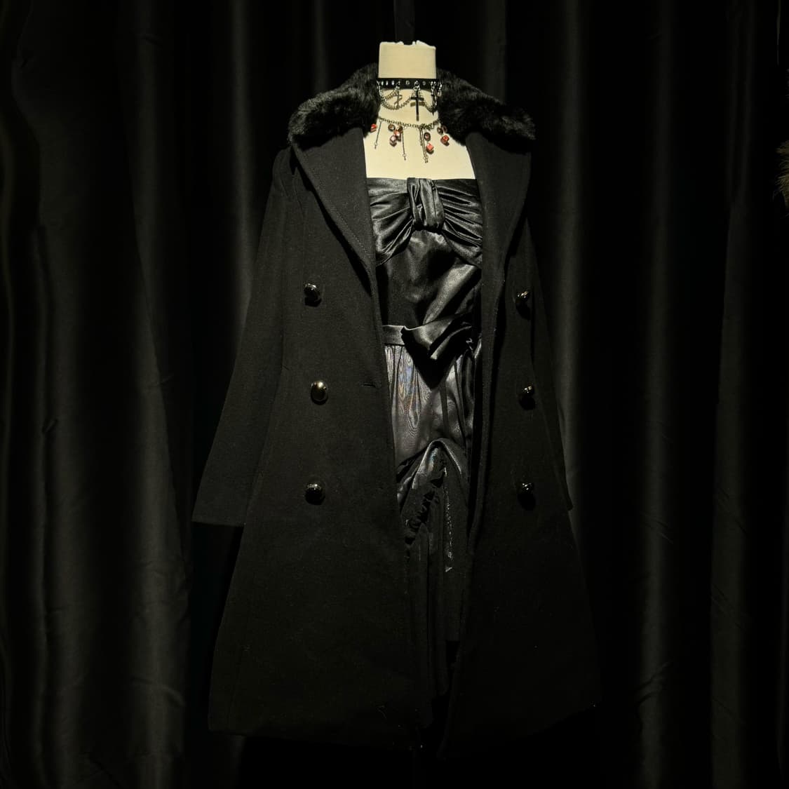 리본 포인트 히메갸루 롱코트 상품이미지2