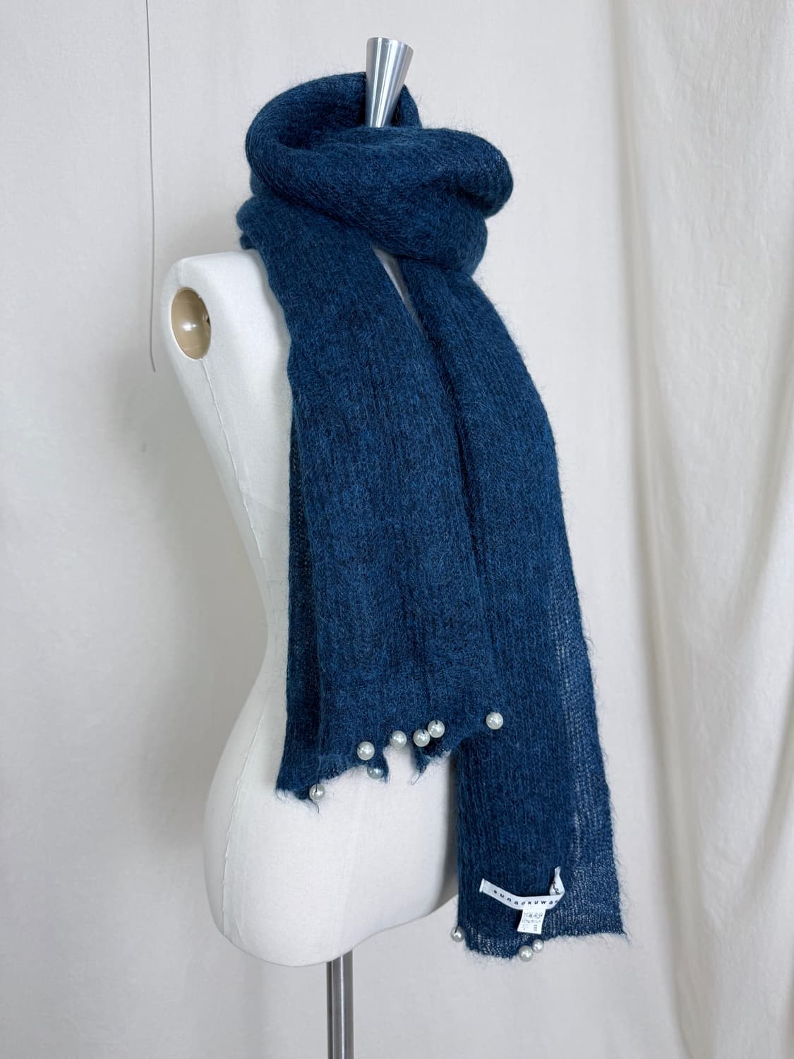 Sunao Kuwahara 모헤어 진주 스카프 상품이미지3