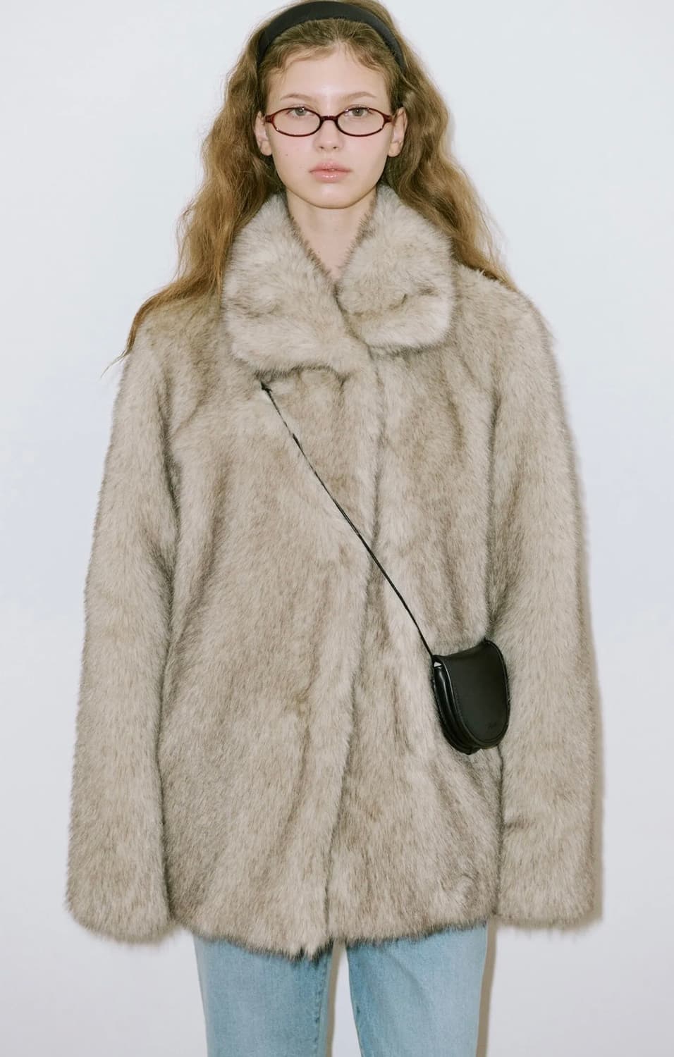 시눈 Heavy Mix Fur Jacket (Ash Brown) 상품이미지4