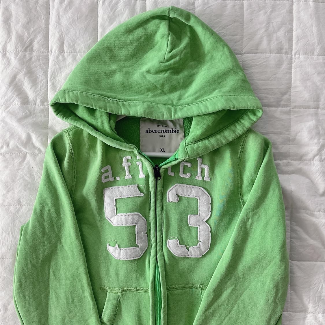 아베크롬비 연두 민트 후드집업 상품이미지1